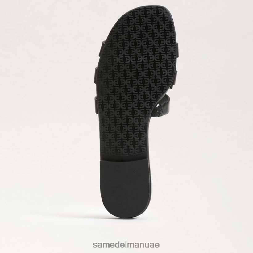 جلد أسود أحذية Sam Edelman نحيف صندل منزلق مشع 246L6T575