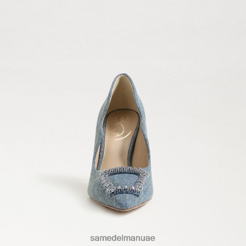 غسلها باللون الأزرق الجديد أحذية Sam Edelman نحيف هارييت مطرز بكعب مدبب عند الأصابع 246L6T583