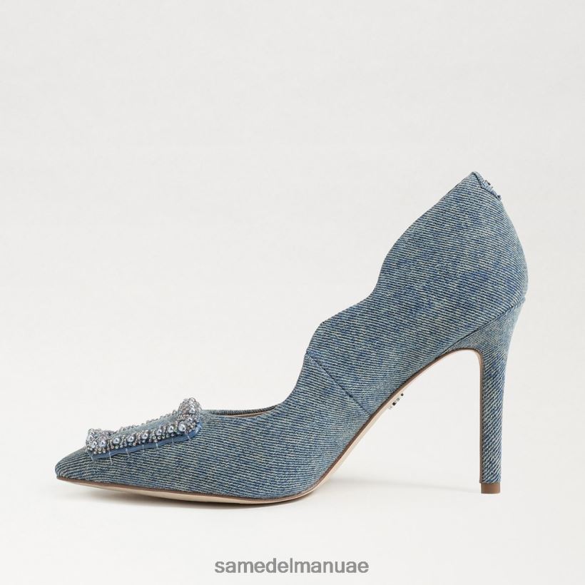 غسلها باللون الأزرق الجديد أحذية Sam Edelman نحيف هارييت مطرز بكعب مدبب عند الأصابع 246L6T583