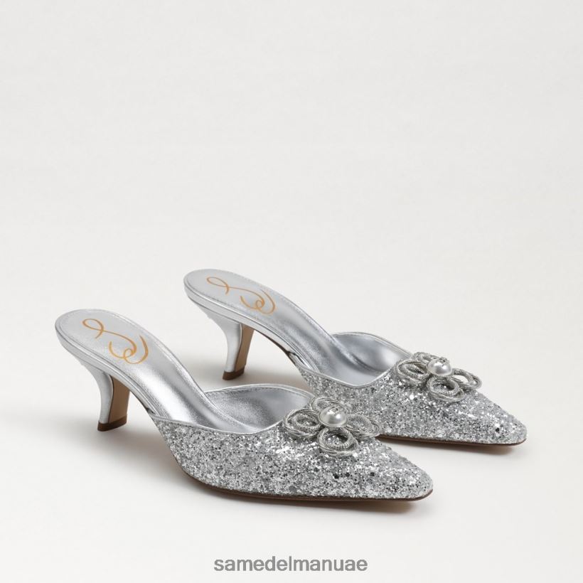 الفضة الناعمة أحذية Sam Edelman نحيف بريت تور كعب هريرة 246L6T588