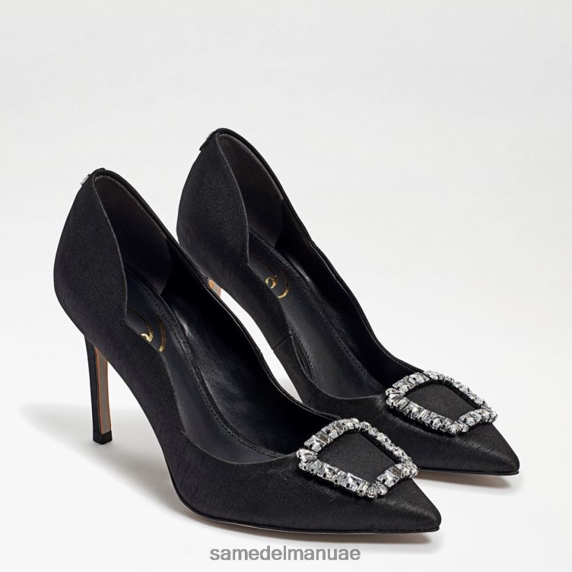 الحرير الأسود أحذية Sam Edelman نحيف كعب هارييت مدبب عند أصابع القدم 246L6T592