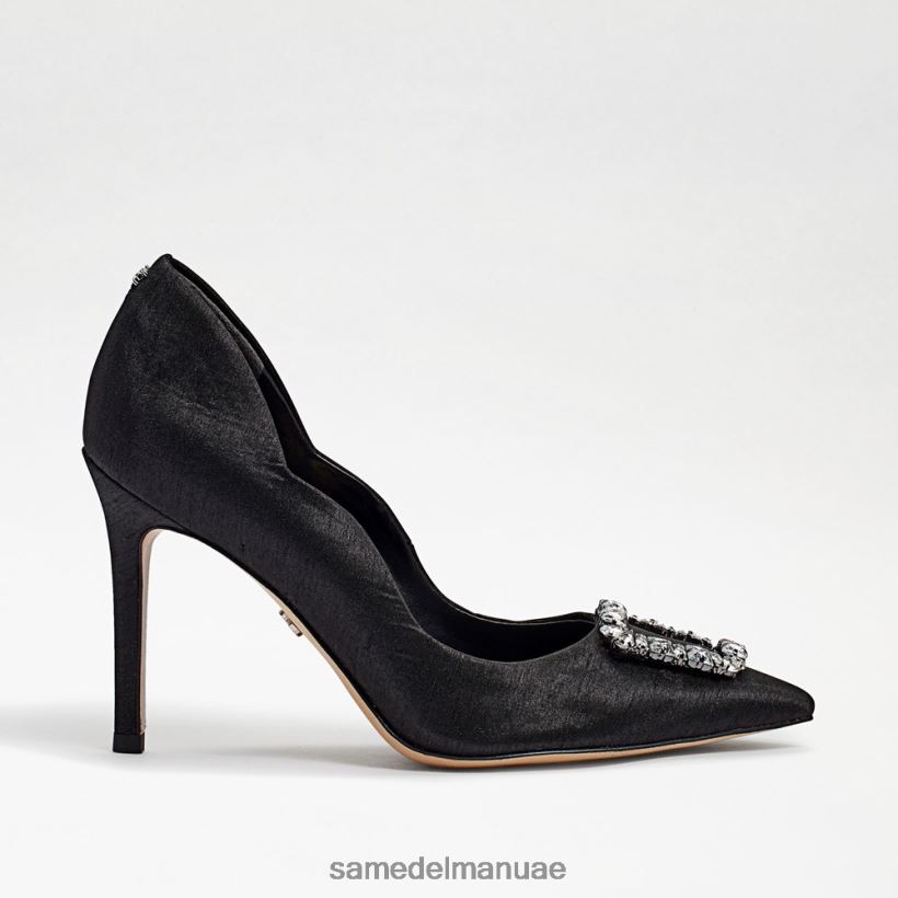 الحرير الأسود أحذية Sam Edelman نحيف كعب هارييت مدبب عند أصابع القدم 246L6T592