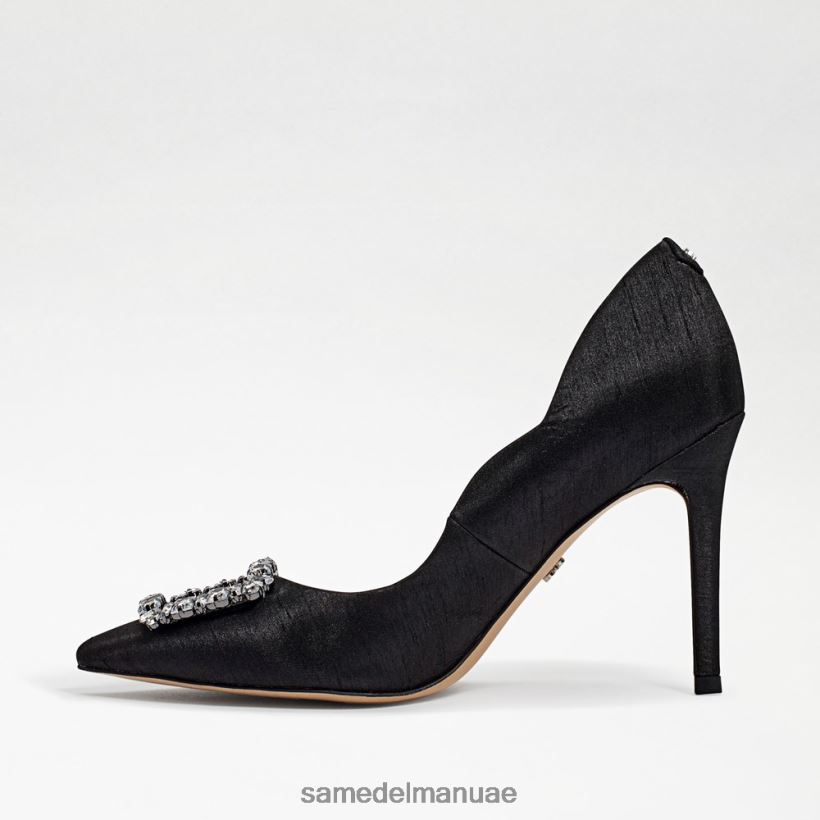 الحرير الأسود أحذية Sam Edelman نحيف كعب هارييت مدبب عند أصابع القدم 246L6T592