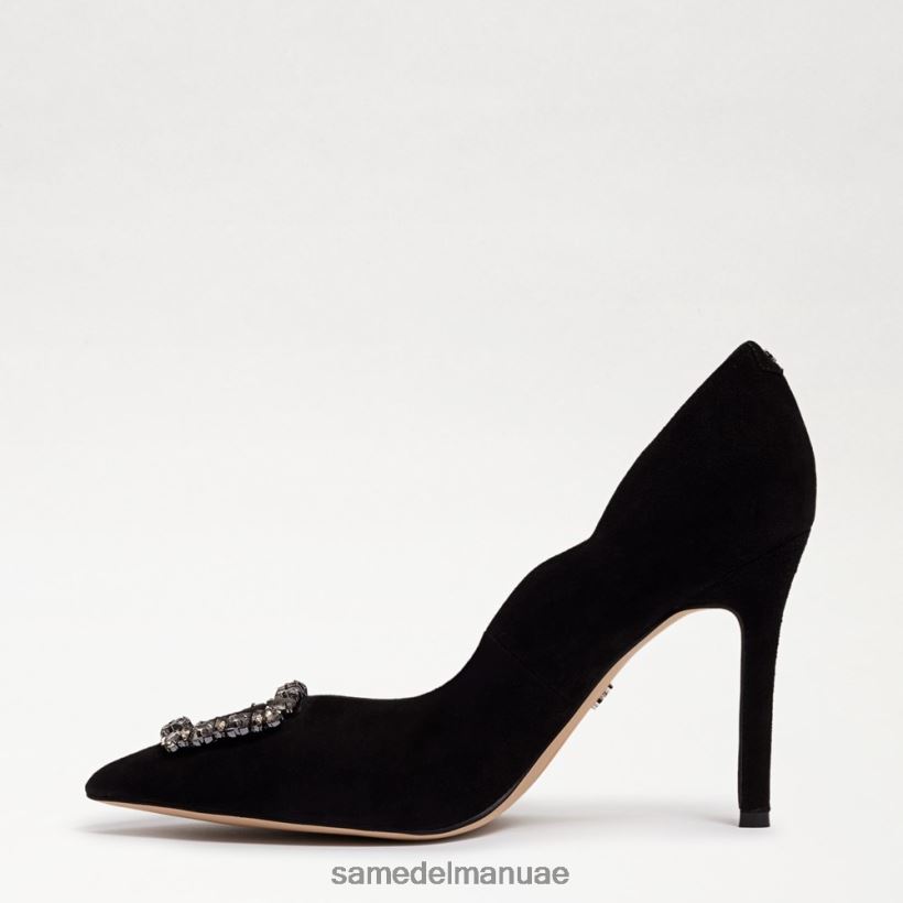 جلد الغزال الأسود أحذية Sam Edelman نحيف كعب هارييت مدبب عند أصابع القدم 246L6T595