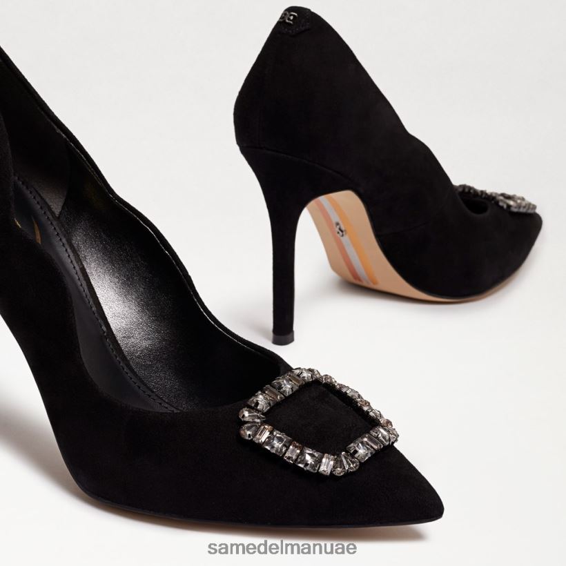 جلد الغزال الأسود أحذية Sam Edelman نحيف كعب هارييت مدبب عند أصابع القدم 246L6T595