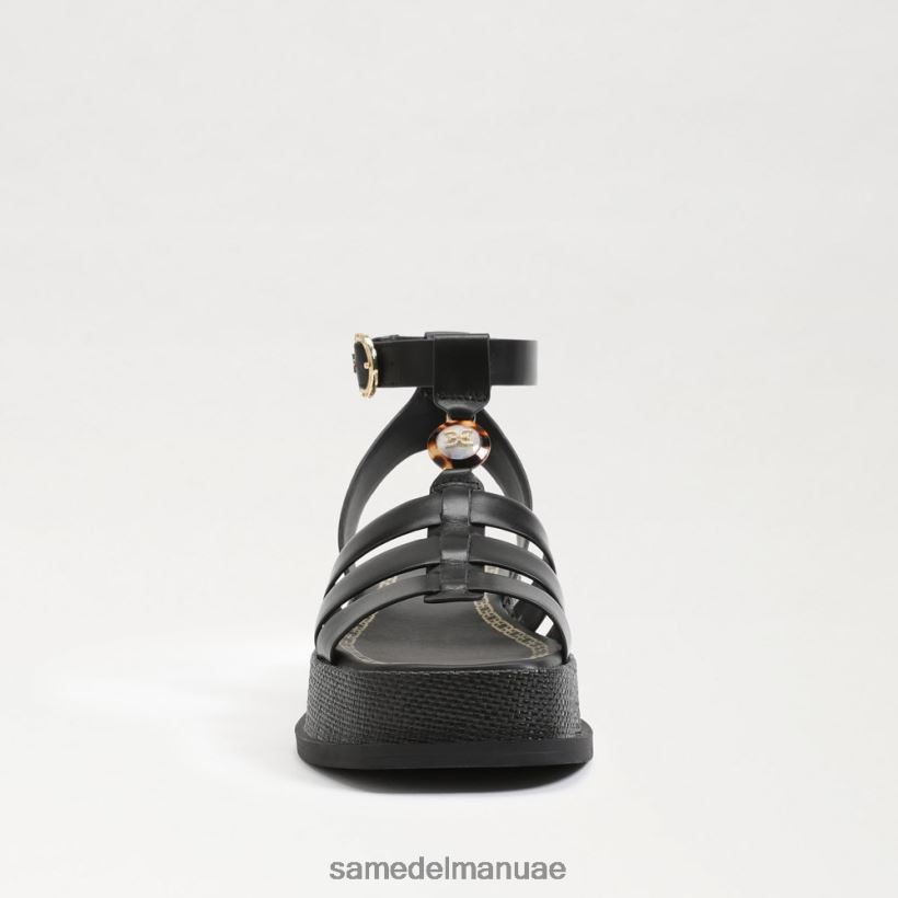 جلد أسود أحذية Sam Edelman نحيف صندل نعيمة المصارع 246L6T602
