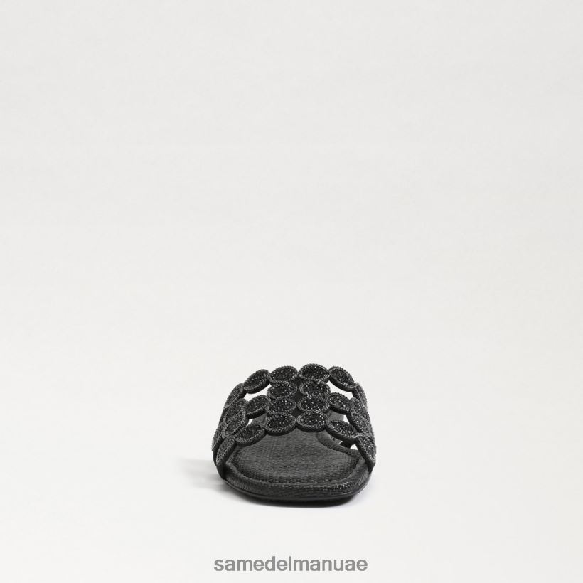 جلد الغزال الأسود أحذية Sam Edelman نحيف صندل منزلق من باي ماركي 246L6T606