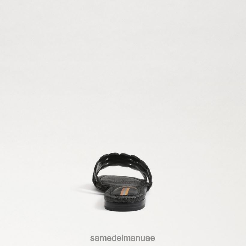 جلد الغزال الأسود أحذية Sam Edelman نحيف صندل منزلق من باي ماركي 246L6T606