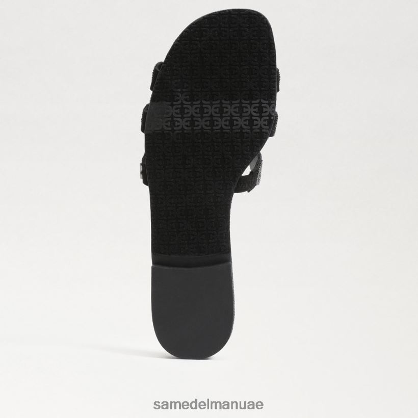جلد الغزال الأسود أحذية Sam Edelman نحيف صندل منزلق من باي ماركي 246L6T606