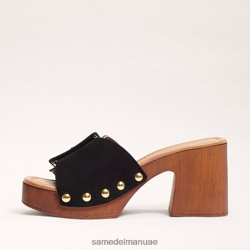 جلد الغزال الأسود أحذية Sam Edelman نحيف صندل منصة مارسيا 246L6T60