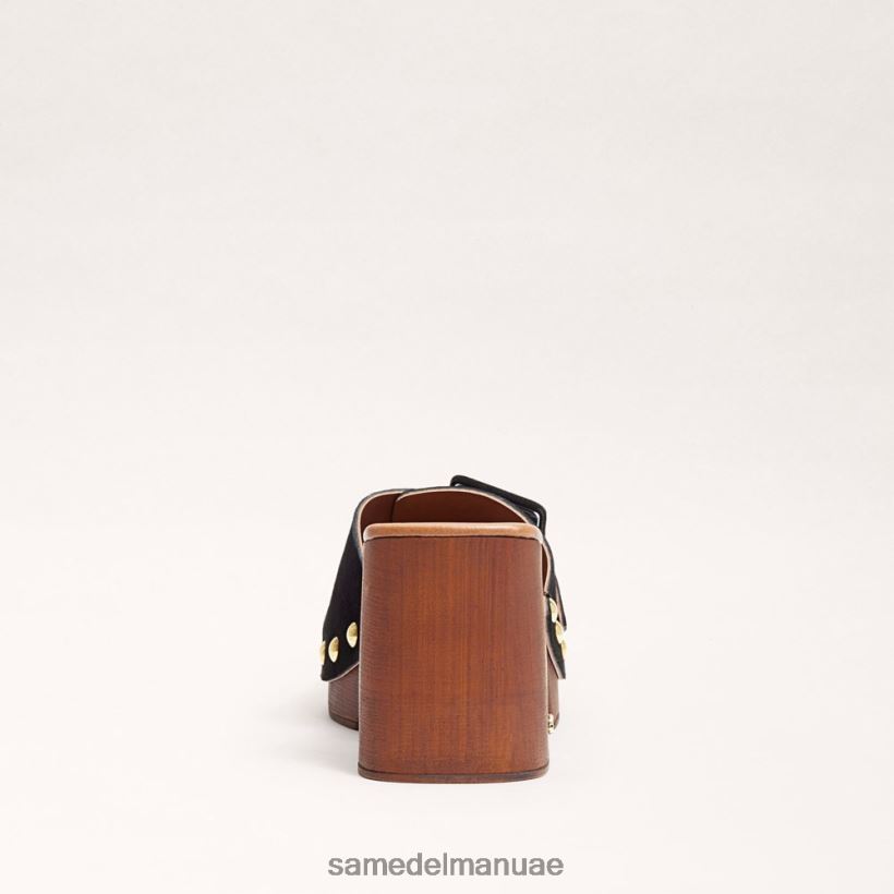 جلد الغزال الأسود أحذية Sam Edelman نحيف صندل منصة مارسيا 246L6T60