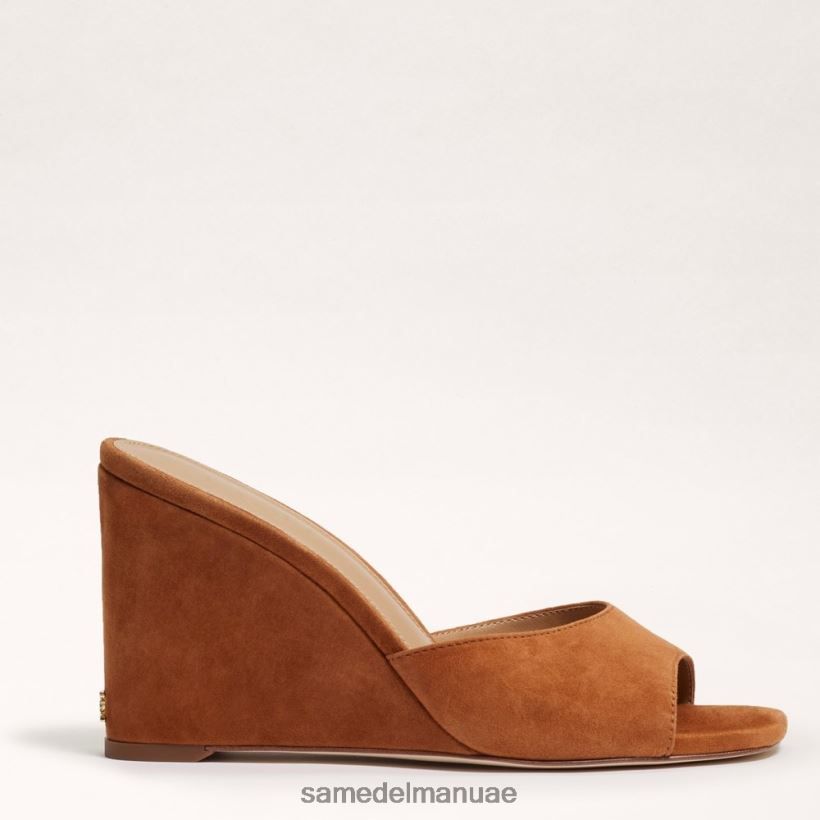 جلد الغزال البني أحذية Sam Edelman نحيف صندل إسفين ميريك 246L6T614