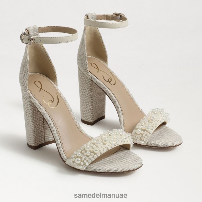 العاج الحديث أحذية Sam Edelman نحيف صندل بكعب عريض من يارو بيرلا 246L6T618