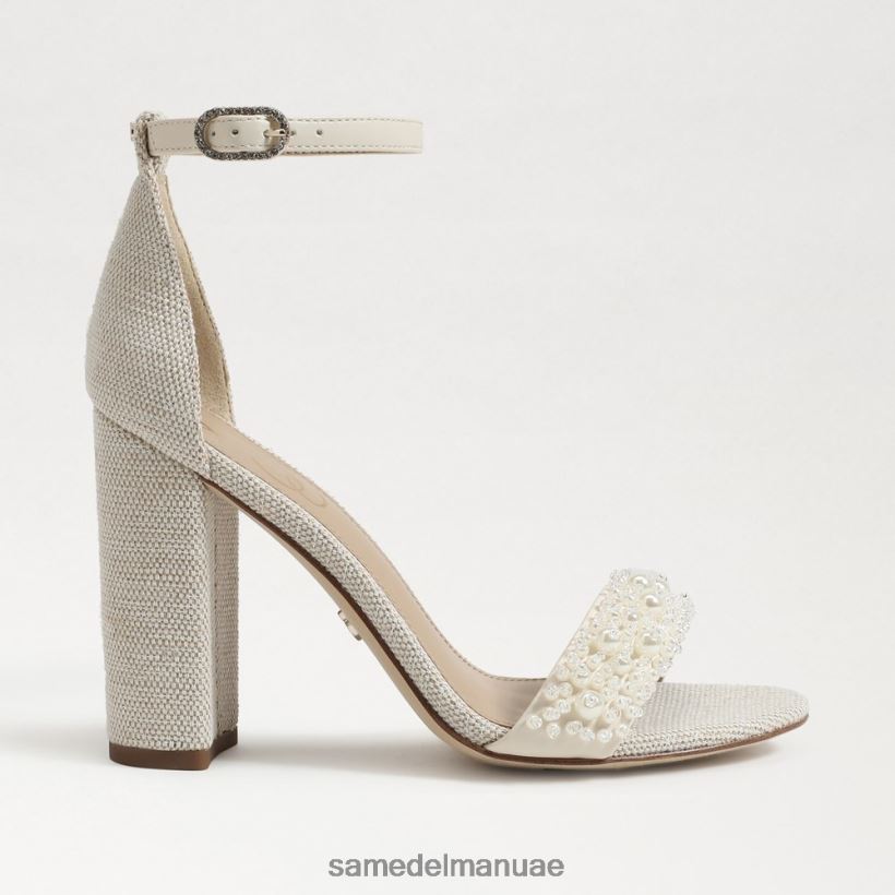 العاج الحديث أحذية Sam Edelman نحيف صندل بكعب عريض من يارو بيرلا 246L6T618