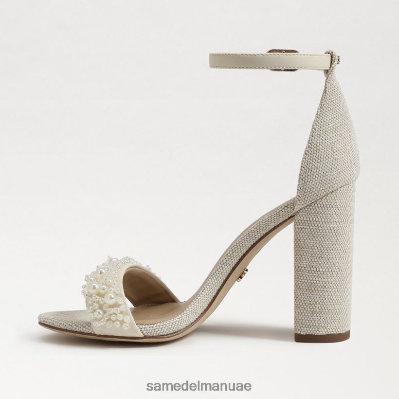 العاج الحديث أحذية Sam Edelman نحيف صندل بكعب عريض من يارو بيرلا 246L6T618