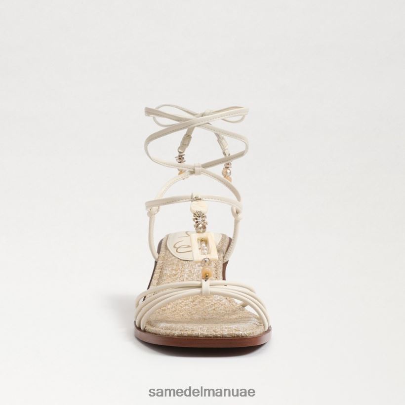 العاج الحديث أحذية Sam Edelman نحيف صندل بكعب قطة بأشرطة من داسي 246L6T621