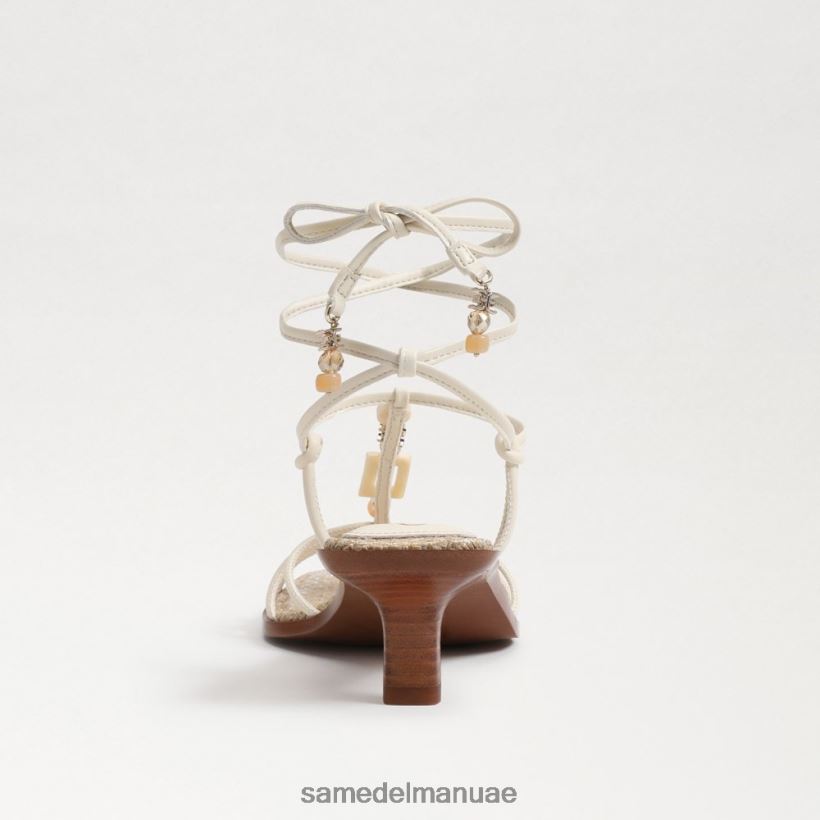 العاج الحديث أحذية Sam Edelman نحيف صندل بكعب قطة بأشرطة من داسي 246L6T621