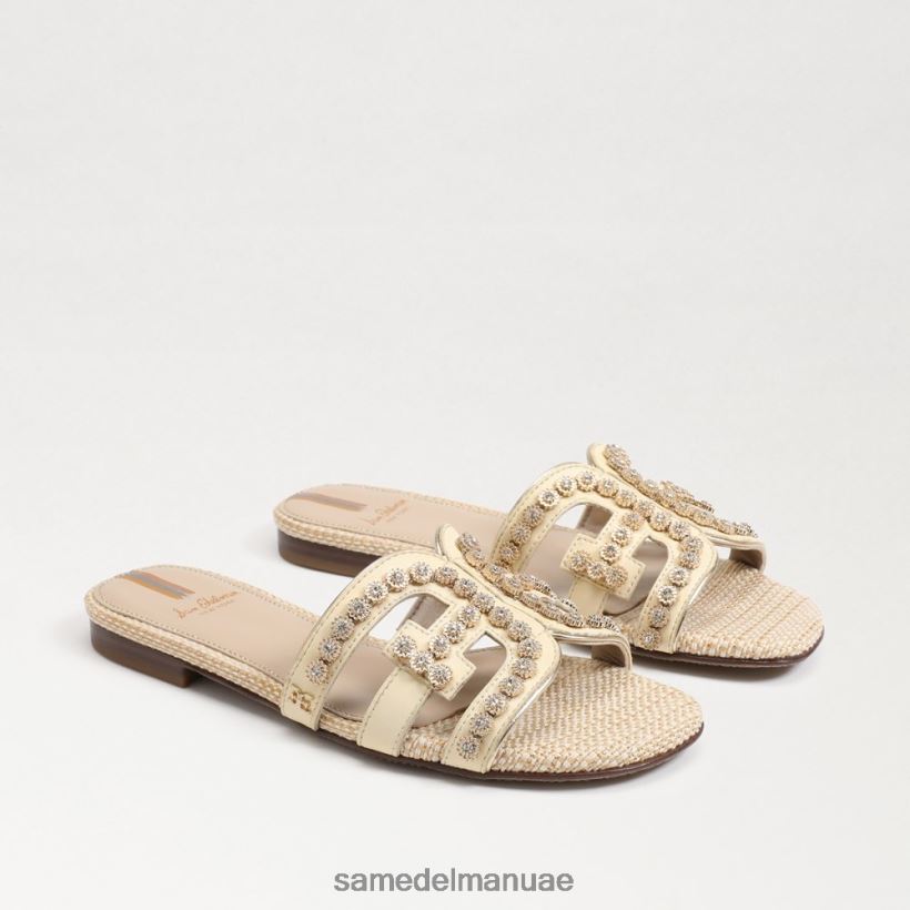 القمح المبيض أحذية Sam Edelman نحيف صندل منزلق من فلور الخليج 246L6T624