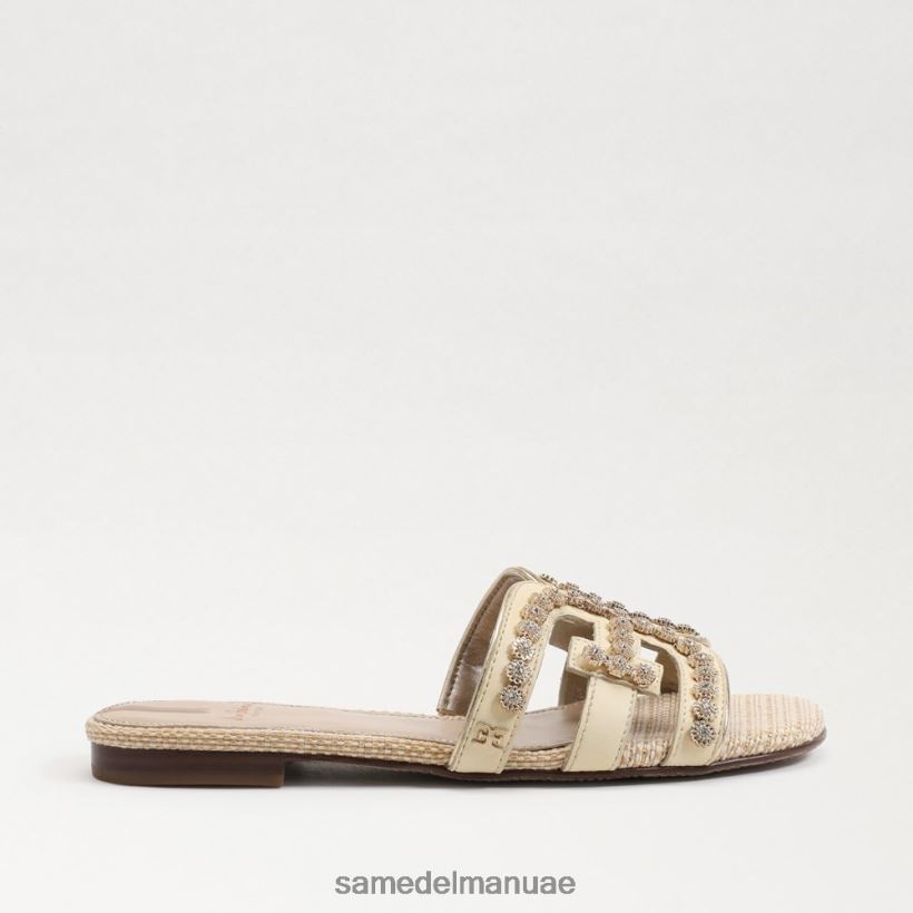 القمح المبيض أحذية Sam Edelman نحيف صندل منزلق من فلور الخليج 246L6T624