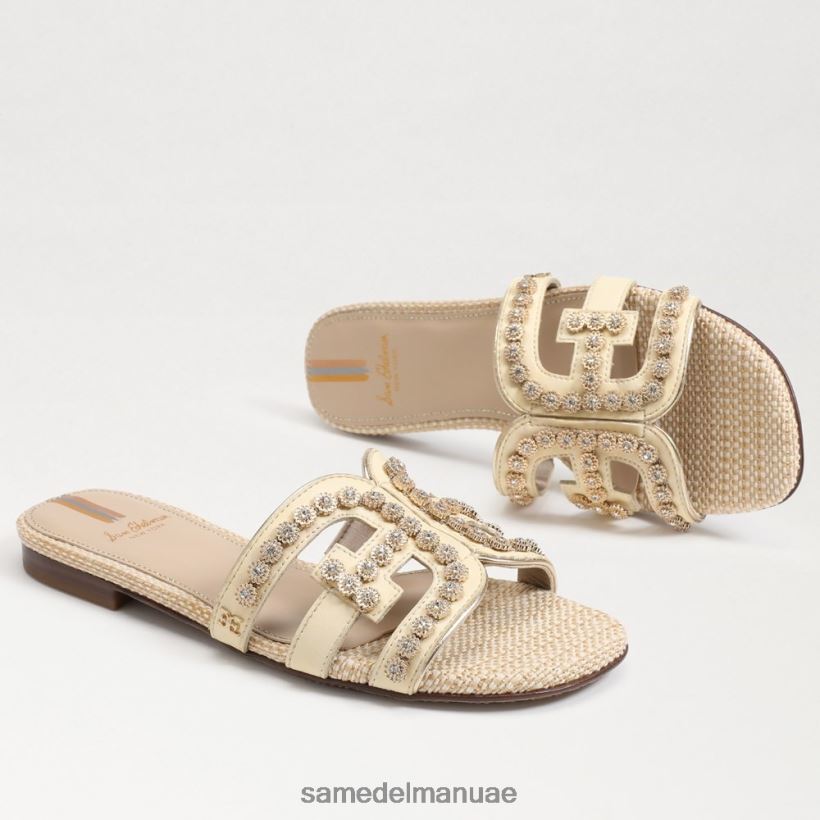 القمح المبيض أحذية Sam Edelman نحيف صندل منزلق من فلور الخليج 246L6T624