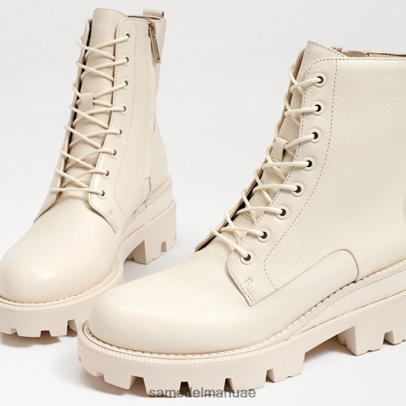 جلد عاجي حديث أحذية Sam Edelman نحيف التمهيد القتالي لمنصة غاريت 246L6T625