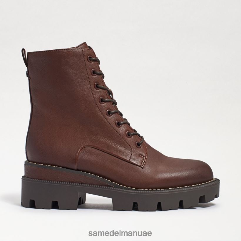 بني غامق أحذية Sam Edelman نحيف التمهيد القتالي لمنصة غاريت 246L6T627