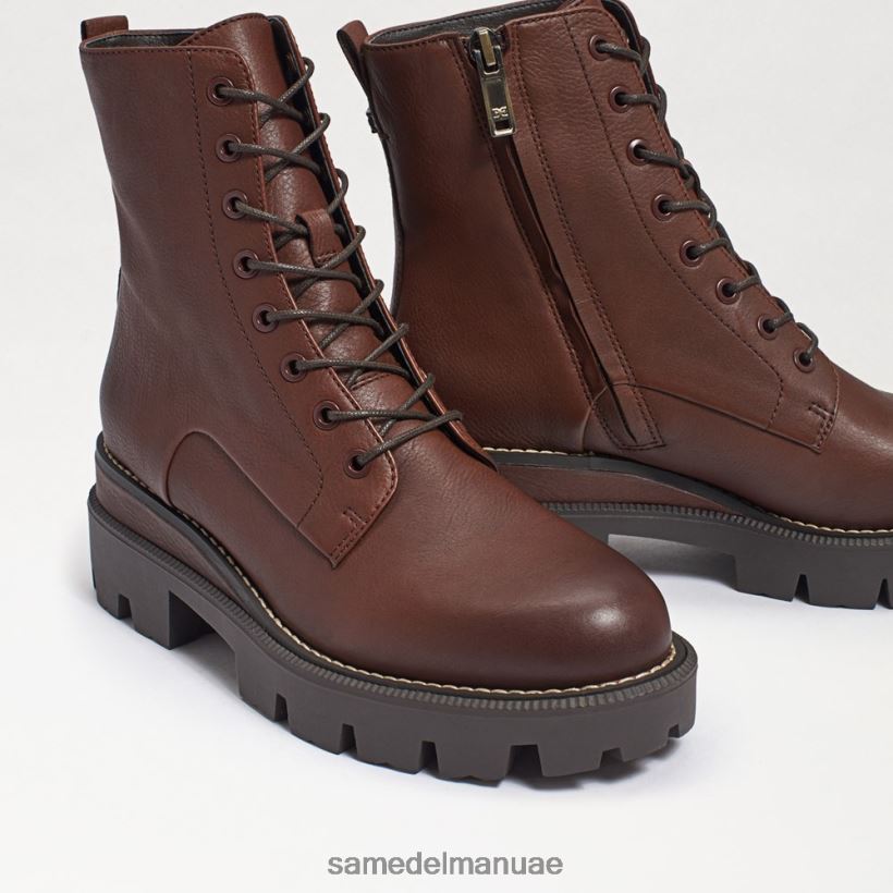 بني غامق أحذية Sam Edelman نحيف التمهيد القتالي لمنصة غاريت 246L6T627