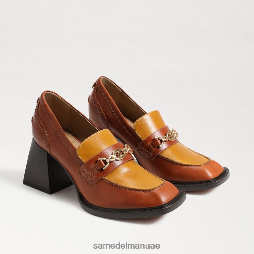 الصدأ البني أحذية Sam Edelman نحيف حذاء بدون كعب بكعب عريض من كوينسي 246L6T630