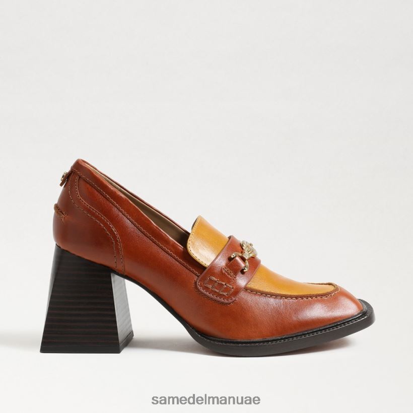 الصدأ البني أحذية Sam Edelman نحيف حذاء بدون كعب بكعب عريض من كوينسي 246L6T630
