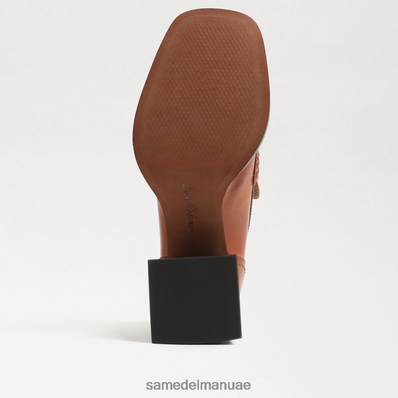 الصدأ البني أحذية Sam Edelman نحيف حذاء بدون كعب بكعب عريض من كوينسي 246L6T630