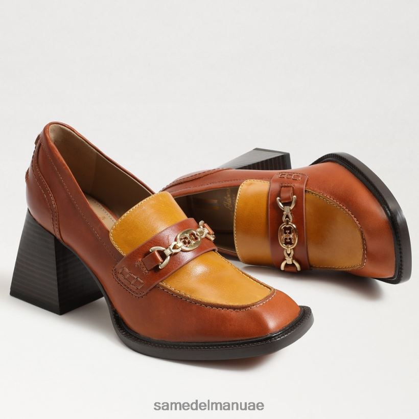 الصدأ البني أحذية Sam Edelman نحيف حذاء بدون كعب بكعب عريض من كوينسي 246L6T630