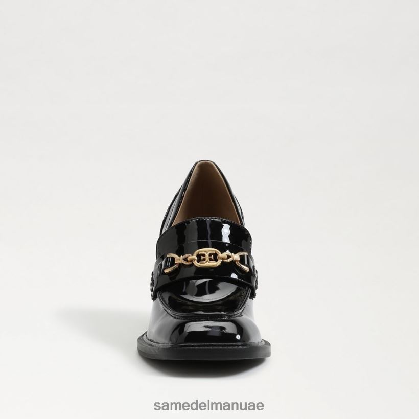 أسود براءة اختراع أحذية Sam Edelman نحيف حذاء بدون كعب بكعب عريض من كوينسي 246L6T631