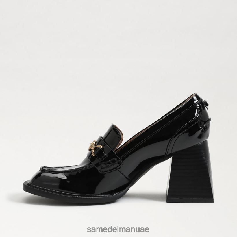 أسود براءة اختراع أحذية Sam Edelman نحيف حذاء بدون كعب بكعب عريض من كوينسي 246L6T631