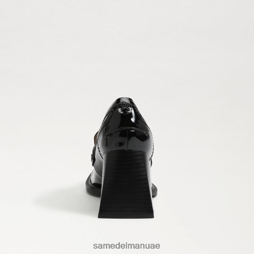 أسود براءة اختراع أحذية Sam Edelman نحيف حذاء بدون كعب بكعب عريض من كوينسي 246L6T631
