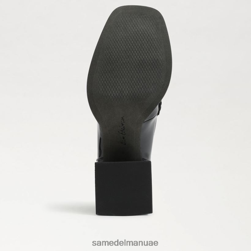 أسود براءة اختراع أحذية Sam Edelman نحيف حذاء بدون كعب بكعب عريض من كوينسي 246L6T631