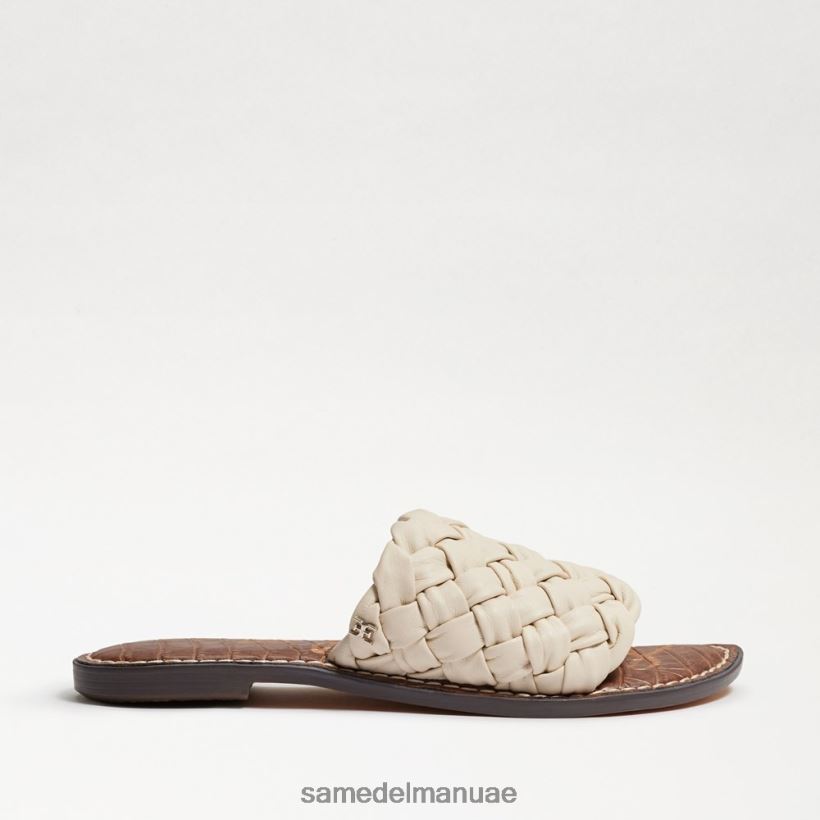 جلد عاجي حديث أحذية Sam Edelman نحيف صندل منزلق منسوج من غريفين 246L6T634