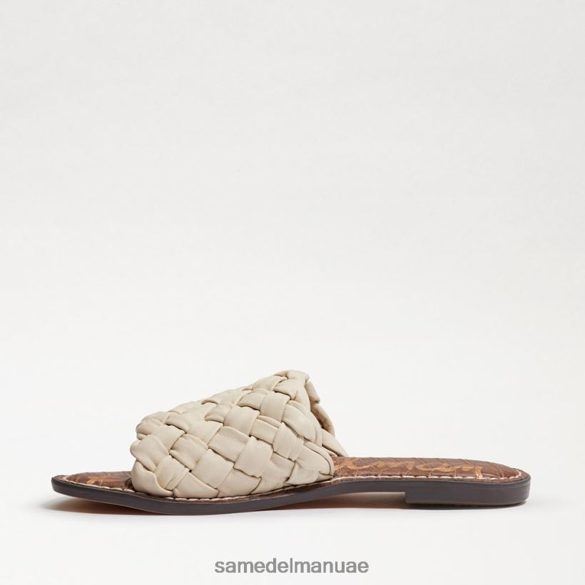جلد عاجي حديث أحذية Sam Edelman نحيف صندل منزلق منسوج من غريفين 246L6T634