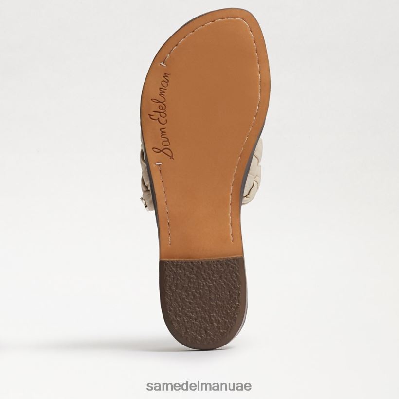 جلد عاجي حديث أحذية Sam Edelman نحيف صندل منزلق منسوج من غريفين 246L6T634