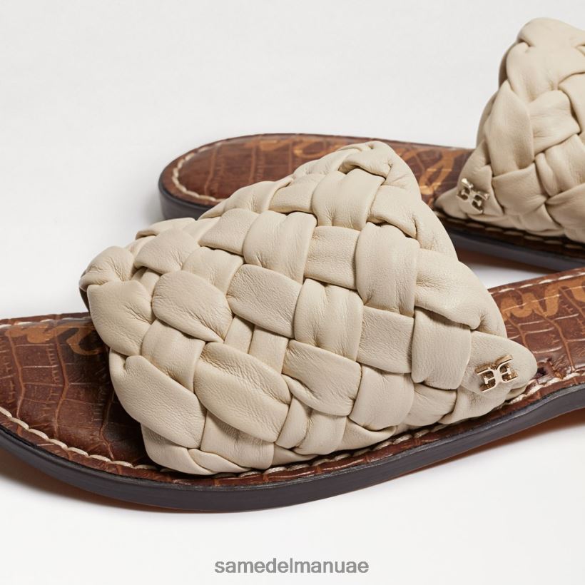 جلد عاجي حديث أحذية Sam Edelman نحيف صندل منزلق منسوج من غريفين 246L6T634