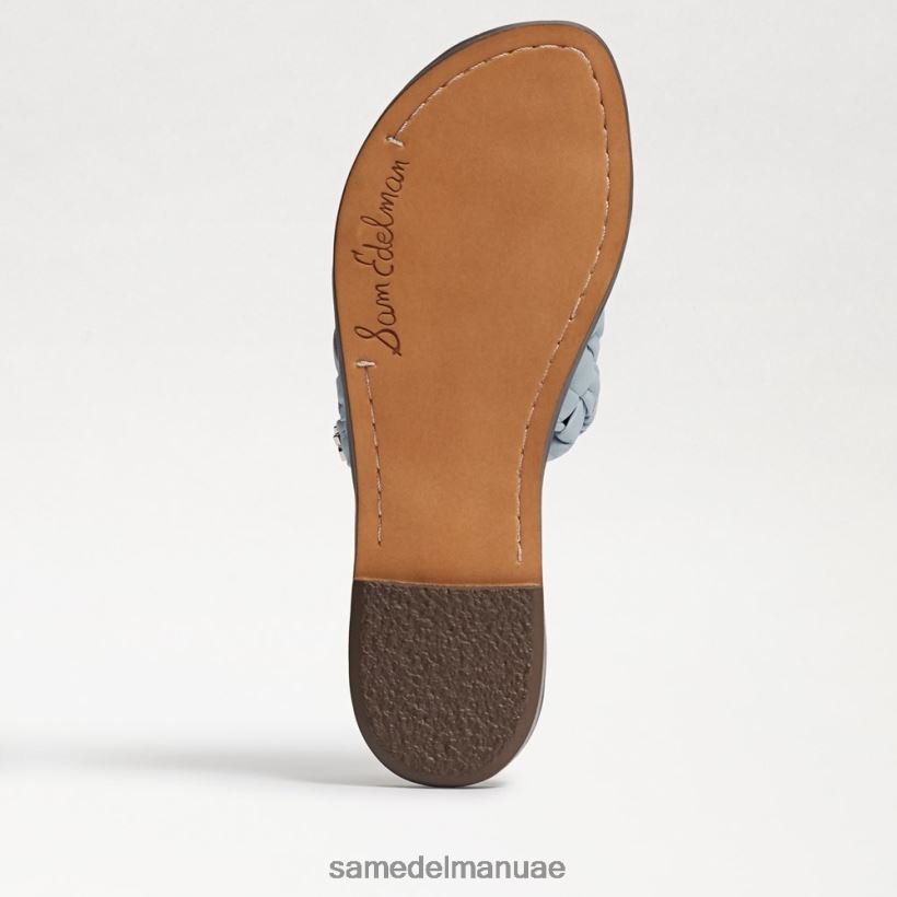 جلد ريفييرا الأزرق أحذية Sam Edelman نحيف صندل منزلق منسوج من غريفين 246L6T635