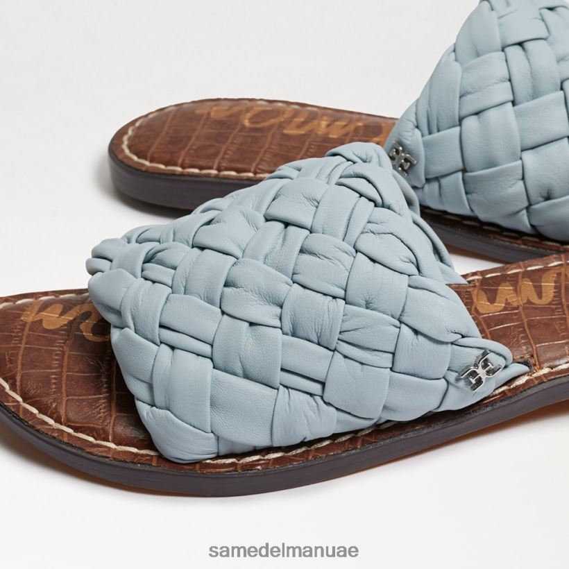 جلد ريفييرا الأزرق أحذية Sam Edelman نحيف صندل منزلق منسوج من غريفين 246L6T635