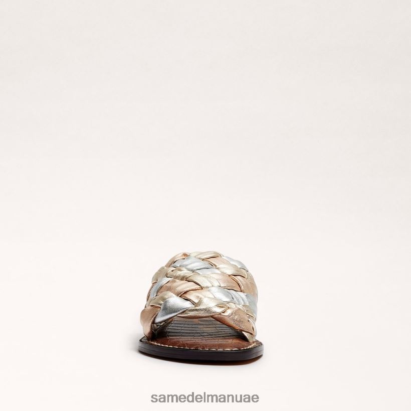 أوراق الذهب/الفضة الناعمة/الورد أحذية Sam Edelman نحيف صندل منزلق منسوج من غريفين 246L6T637