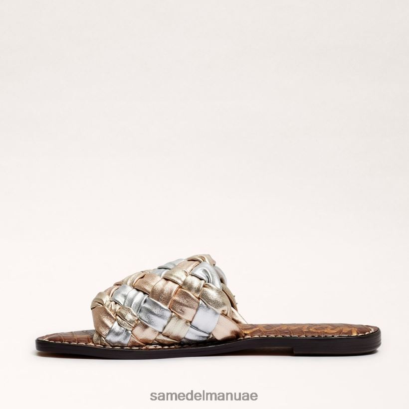 أوراق الذهب/الفضة الناعمة/الورد أحذية Sam Edelman نحيف صندل منزلق منسوج من غريفين 246L6T637