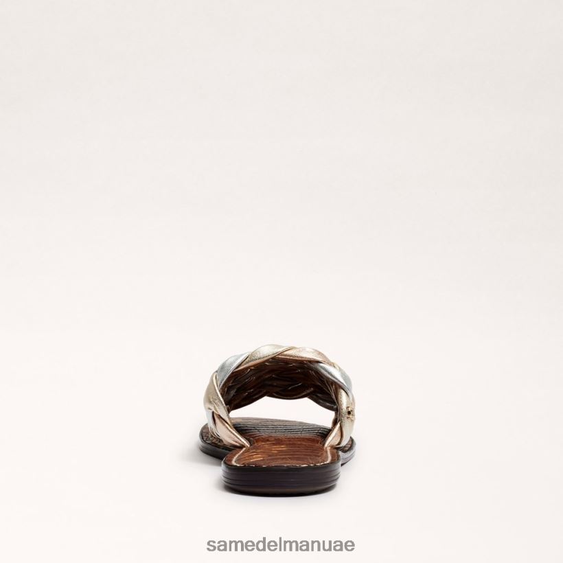 أوراق الذهب/الفضة الناعمة/الورد أحذية Sam Edelman نحيف صندل منزلق منسوج من غريفين 246L6T637