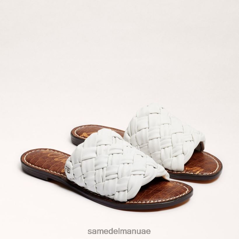 ناصعة البياض أحذية Sam Edelman نحيف صندل منزلق منسوج من غريفين 246L6T638