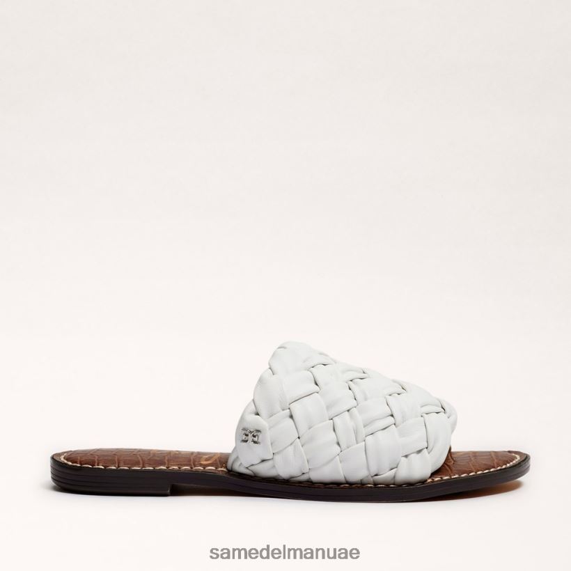 ناصعة البياض أحذية Sam Edelman نحيف صندل منزلق منسوج من غريفين 246L6T638