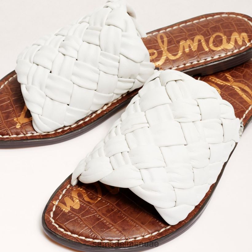ناصعة البياض أحذية Sam Edelman نحيف صندل منزلق منسوج من غريفين 246L6T638