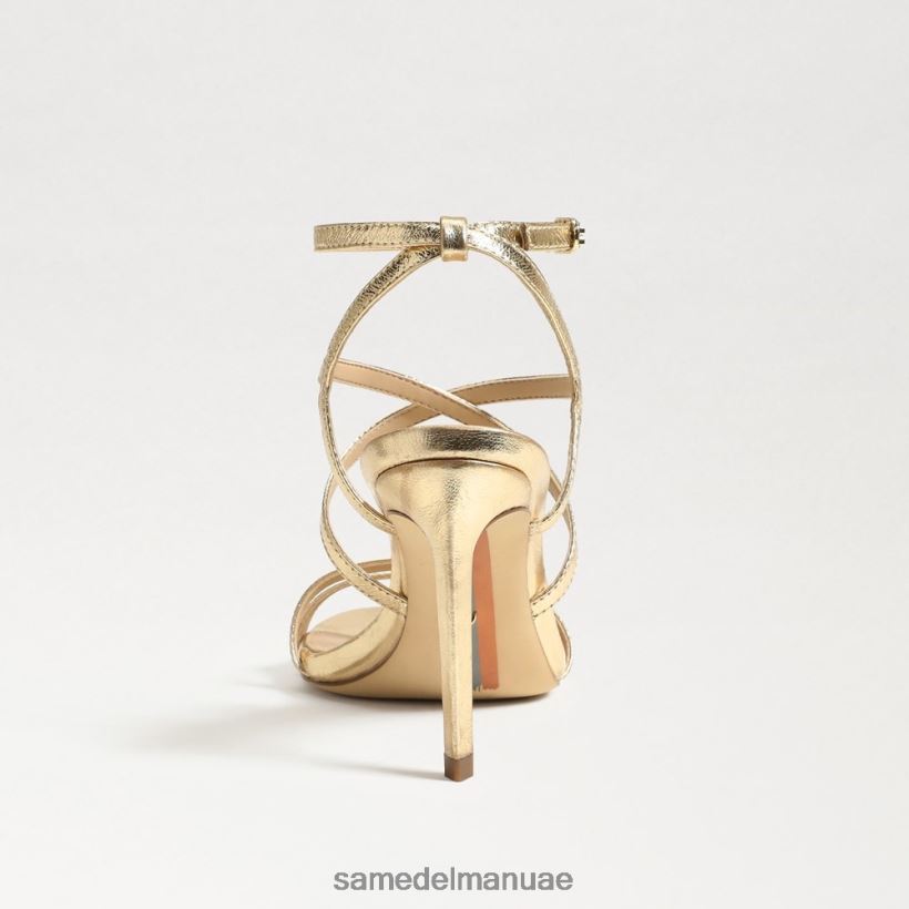 أوراق الذهب أحذية Sam Edelman نحيف كعب ديلاني بأحزمة 246L6T646