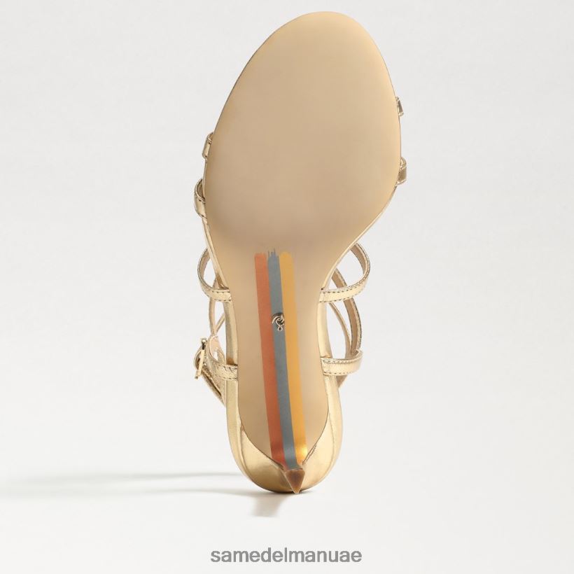 أوراق الذهب أحذية Sam Edelman نحيف كعب ديلاني بأحزمة 246L6T646