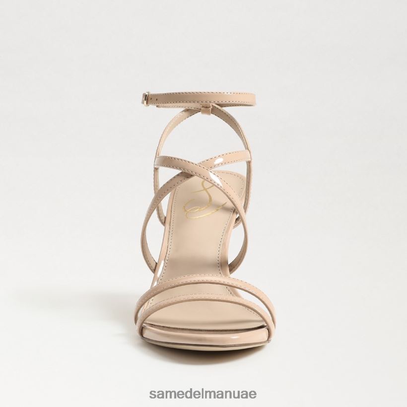 استحى البيج أحذية Sam Edelman نحيف كعب ديلاني بأحزمة 246L6T649